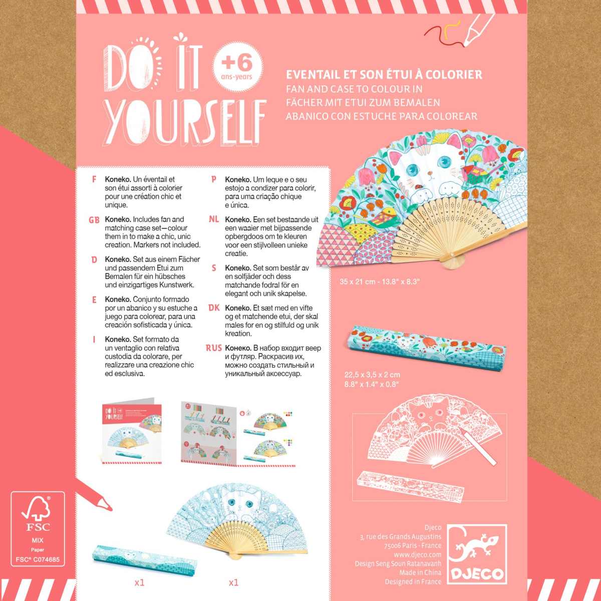 Bastel-Set: Fächer selbst gestalten von Djeco