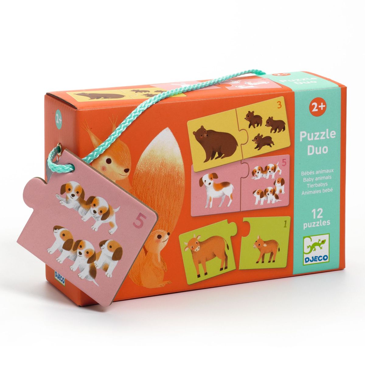 Duo-Puzzle Tierbabys Lernspiel von Djeco