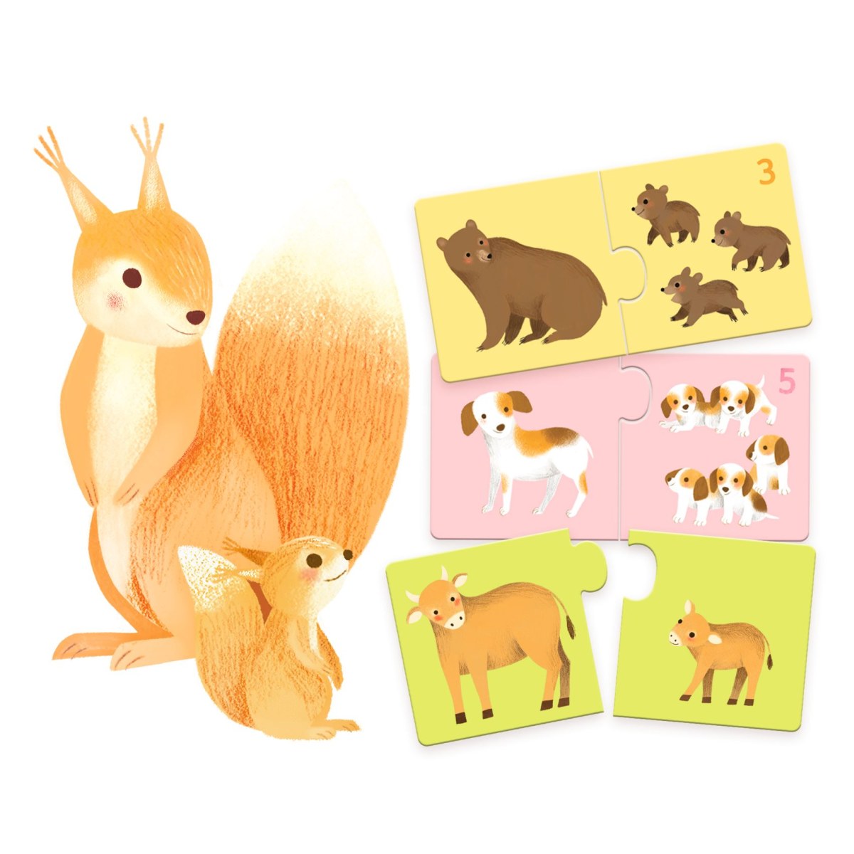 Duo-Puzzle Tierbabys Lernspiel von Djeco