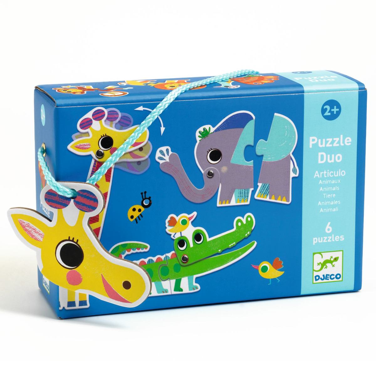 Duo Puzzle mit beweglichen Teilen Tiere von Djeco