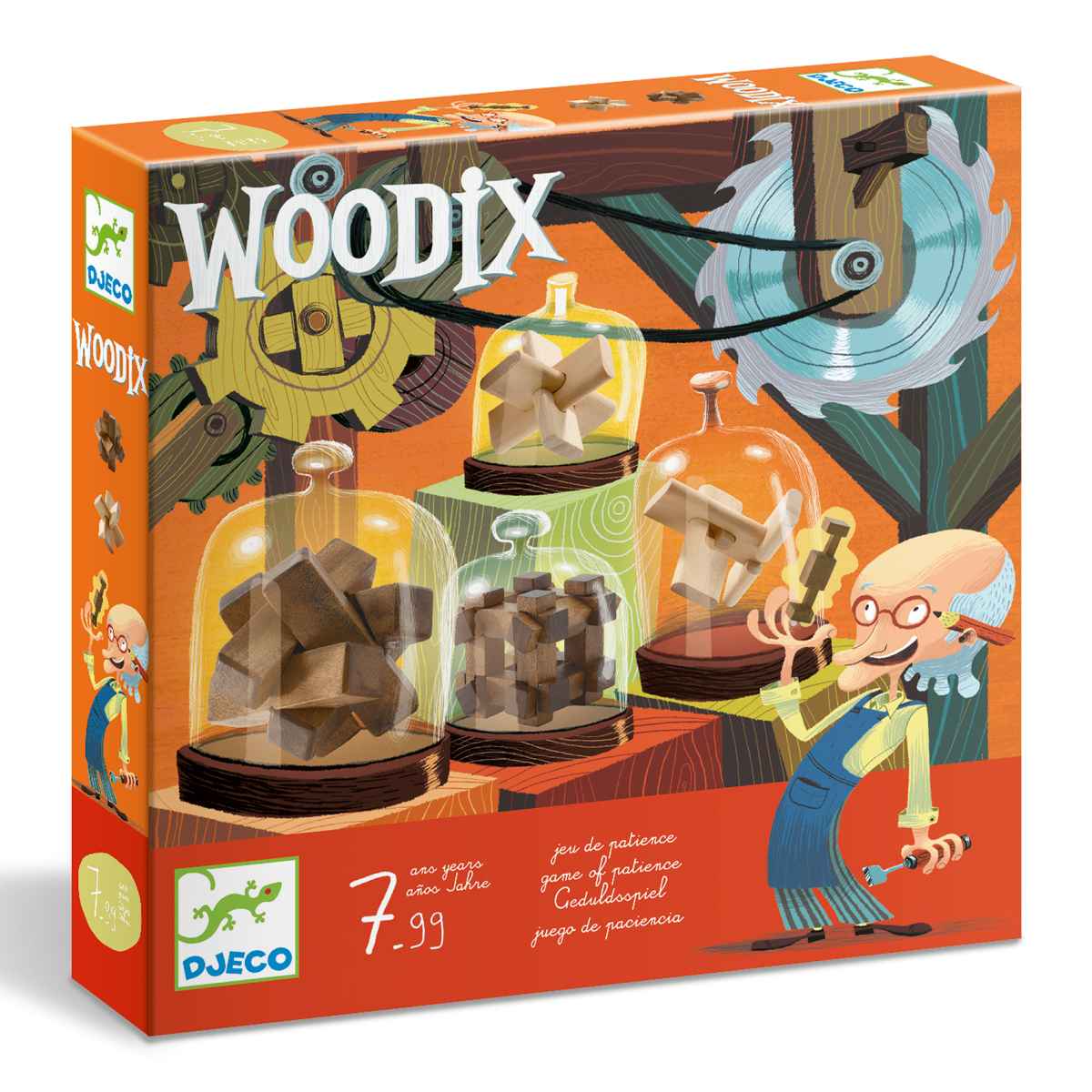 Woodix - 6 Knobelspiele aus Holz von Djeco