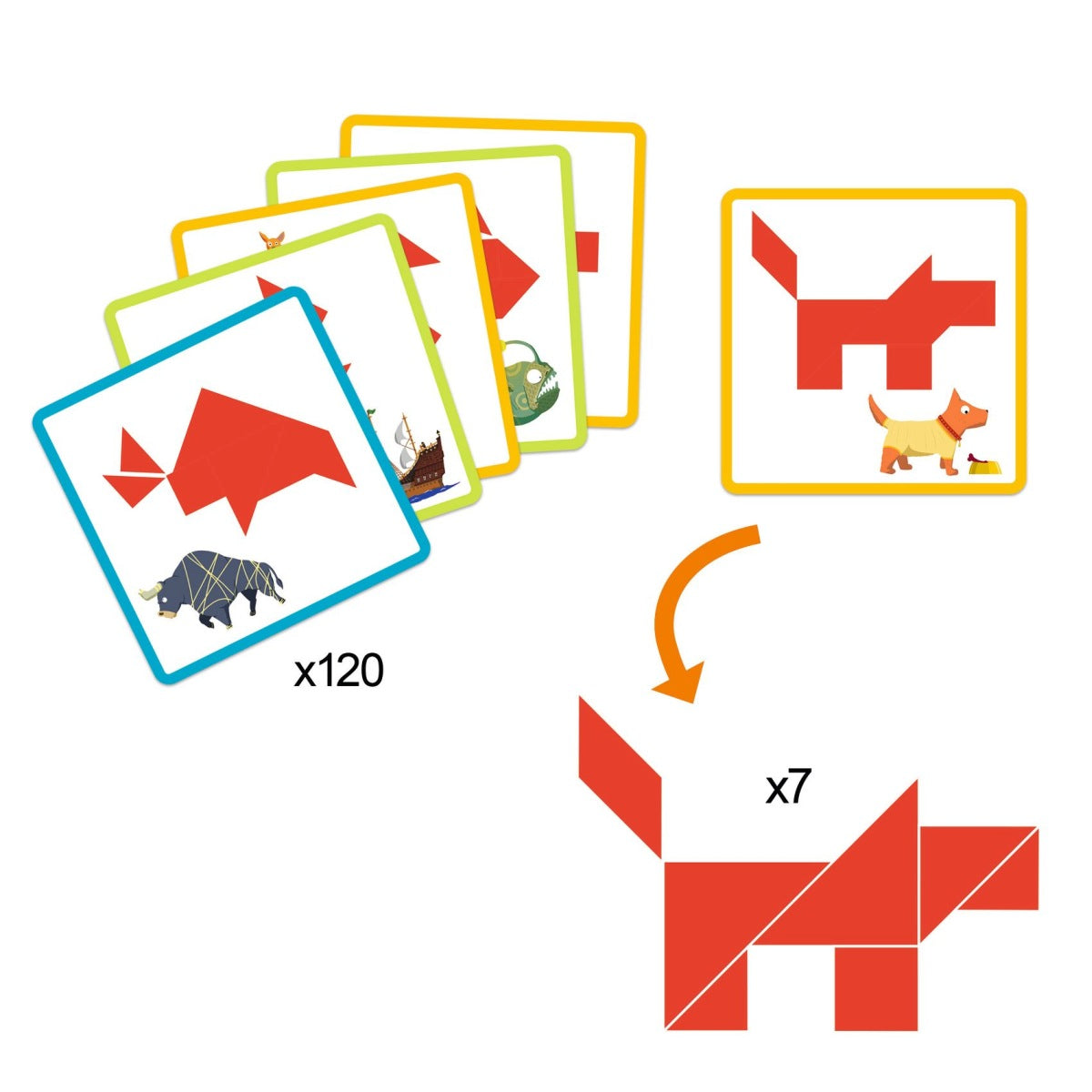 Tangram Logikspiel aus Holz von Djeco