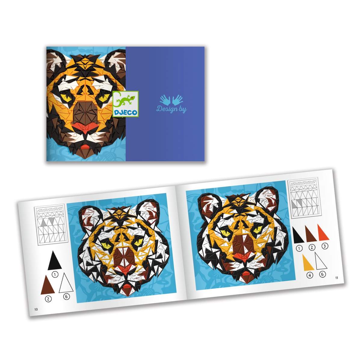 Mosaike gestalten Tiger und Gorilla von Djeco
