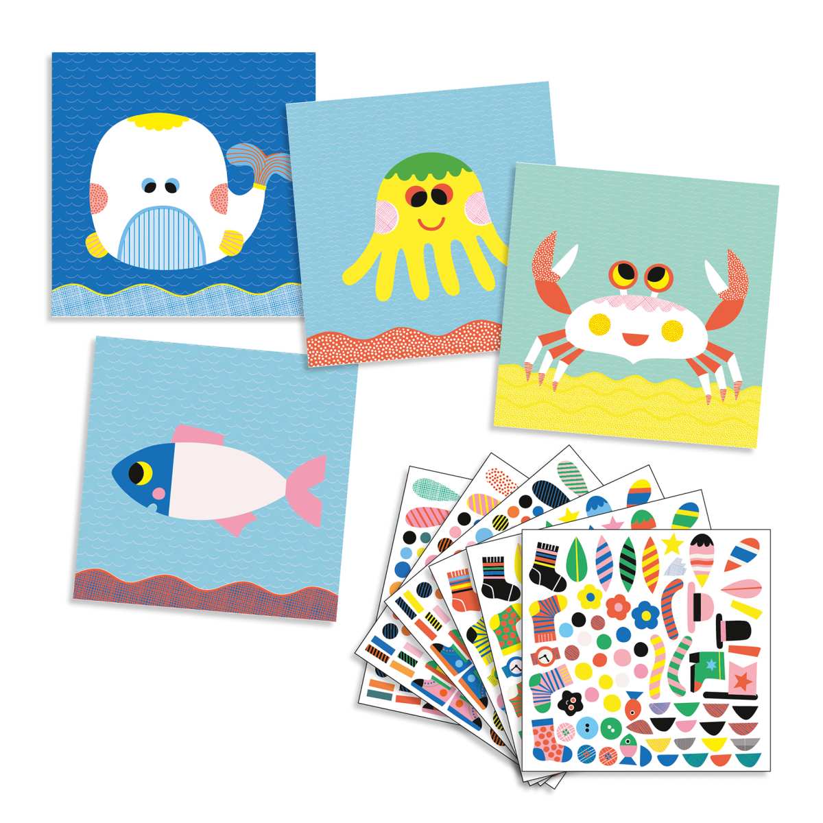 Stickerbilder gestalten Meerestiere