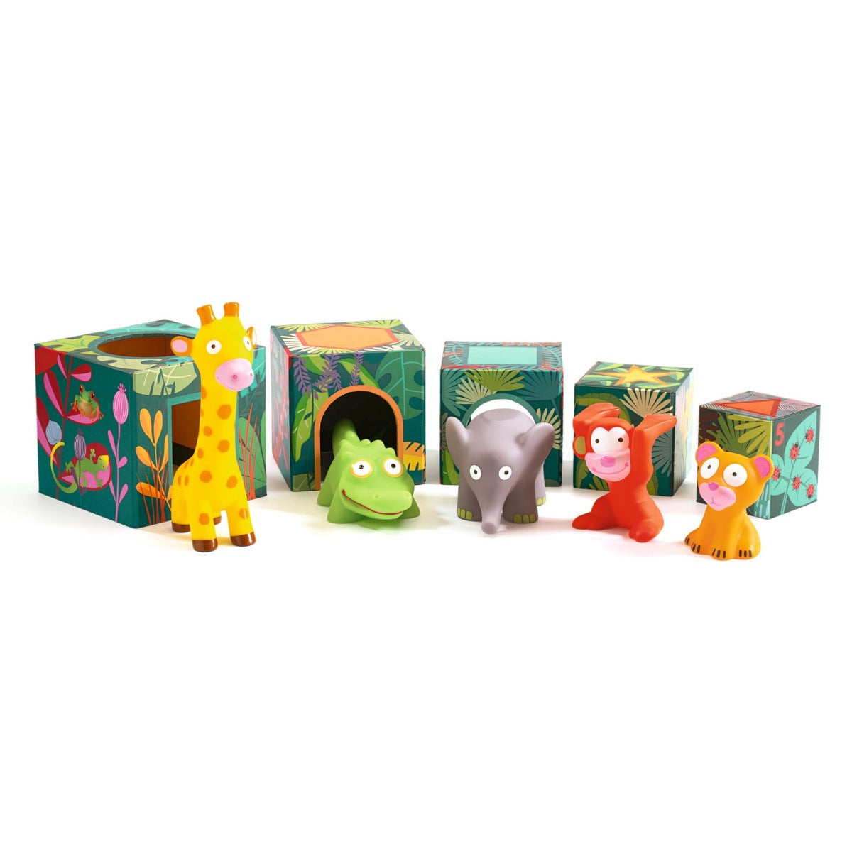 Stapelturm mit 5 Wildtieren von Djeco