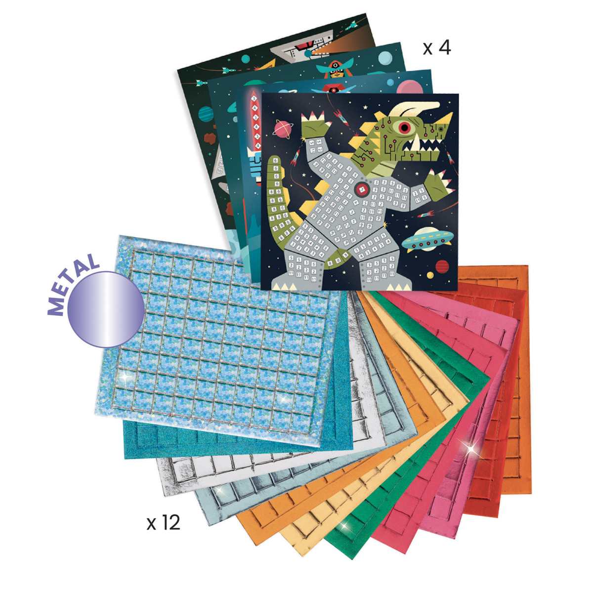 Mosaike gestalten Roboter und Monster von Djeco