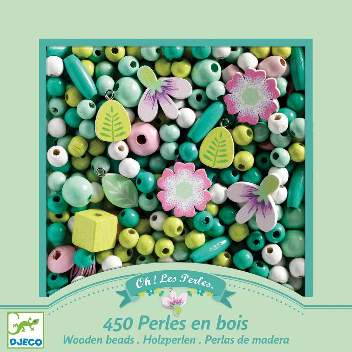 Holzperlen Set Blumen 450 Teile von Djeco