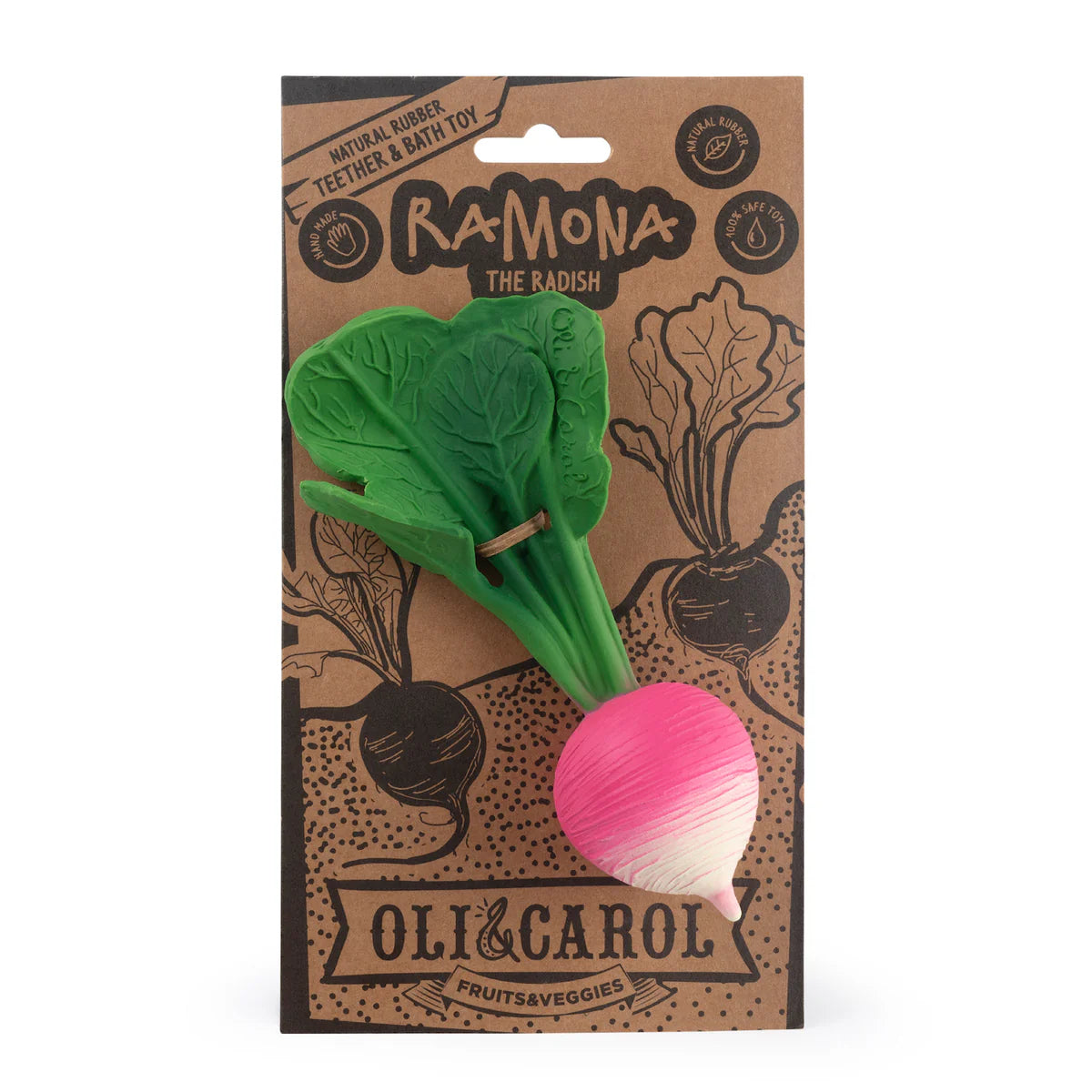 Radieschen Beißspielzeug Zahnungshilfe Naturkautschuk von Oli und Carol