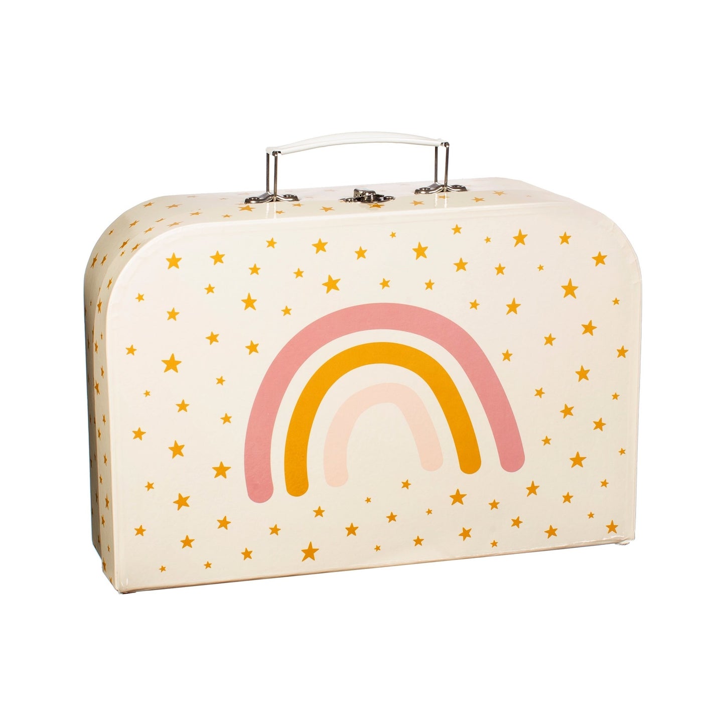 Geschirr Set aus Metall im Koffer Regenbogen
