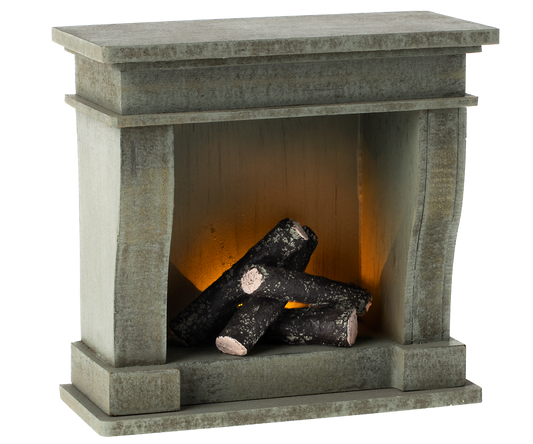 Miniatur Vintage Kamin Holz Maileg