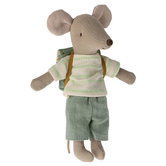 Dreiradmaus Großer Bruder mit Tasche Rucksack Maus Maileg
