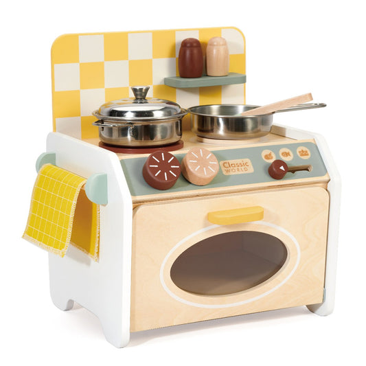 Kinderkochherd mit Backofen aus Holz