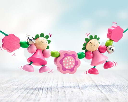 Kinderwagenkette Feen und Blumen mit Gloeckchen von Selecta