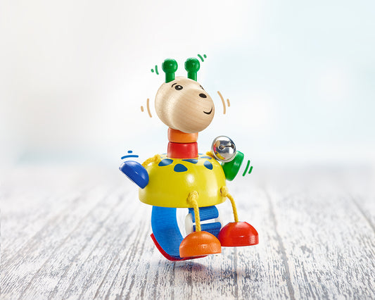 Buggyspielzeug mit Klettverschluß Giraffe aus Holz von Selecta