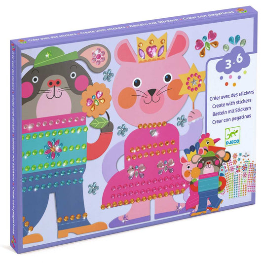 Glitzer Sticker Kleben Bastel Set von Djeco