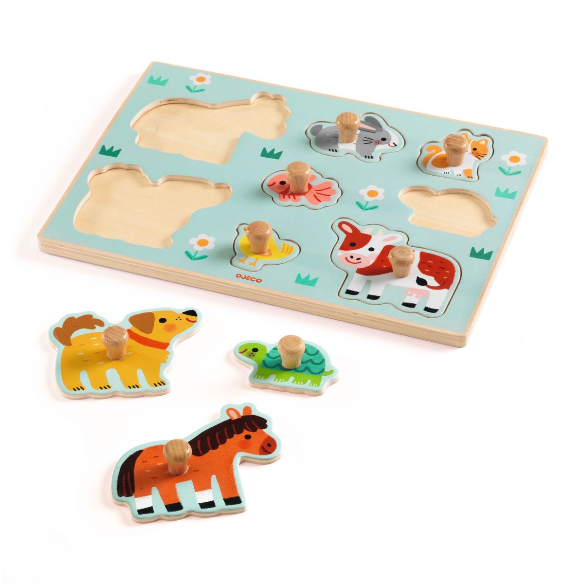 Steckpuzzle Bauernhof aus Holz