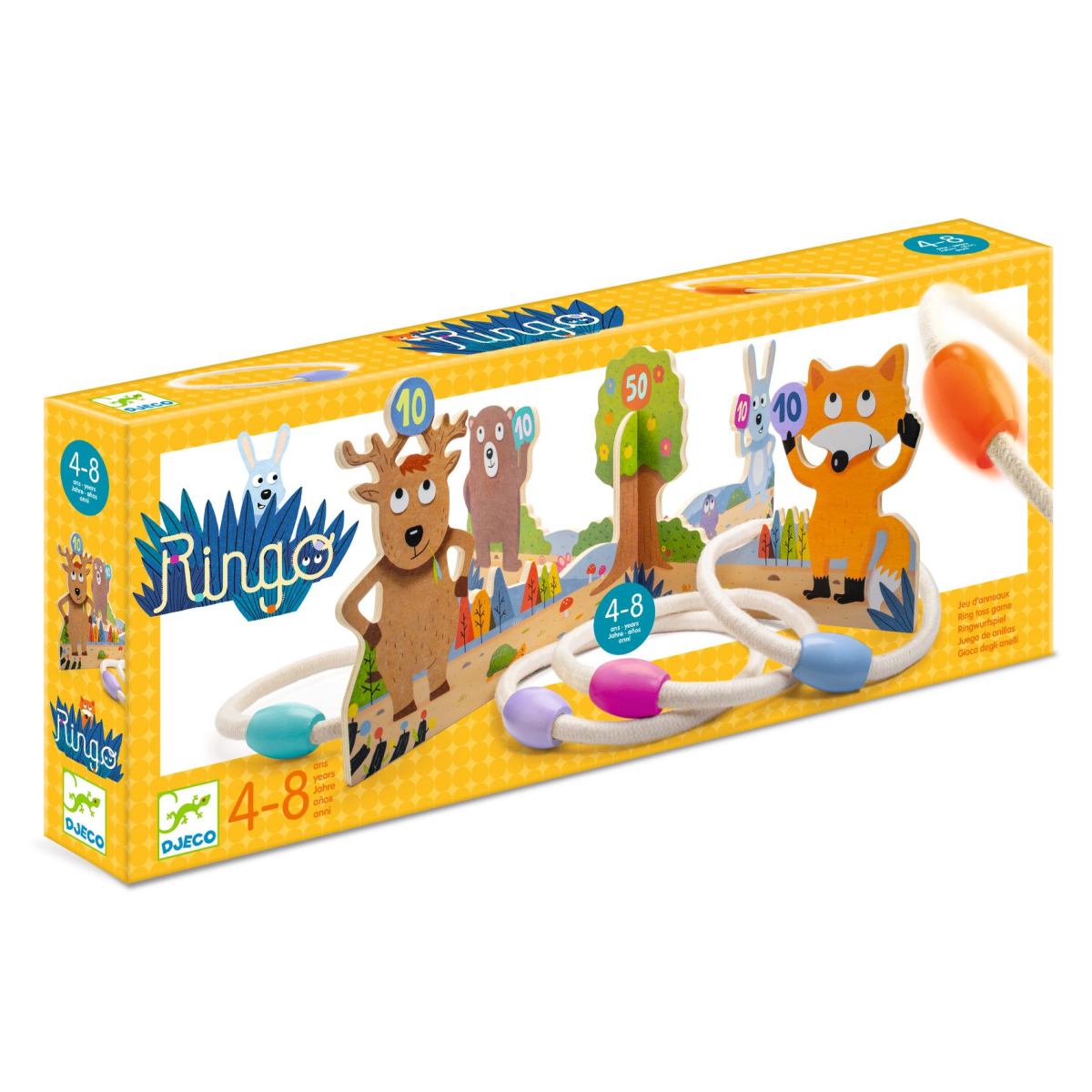 Ringwurfspiel Lustige Tiere aus Holz