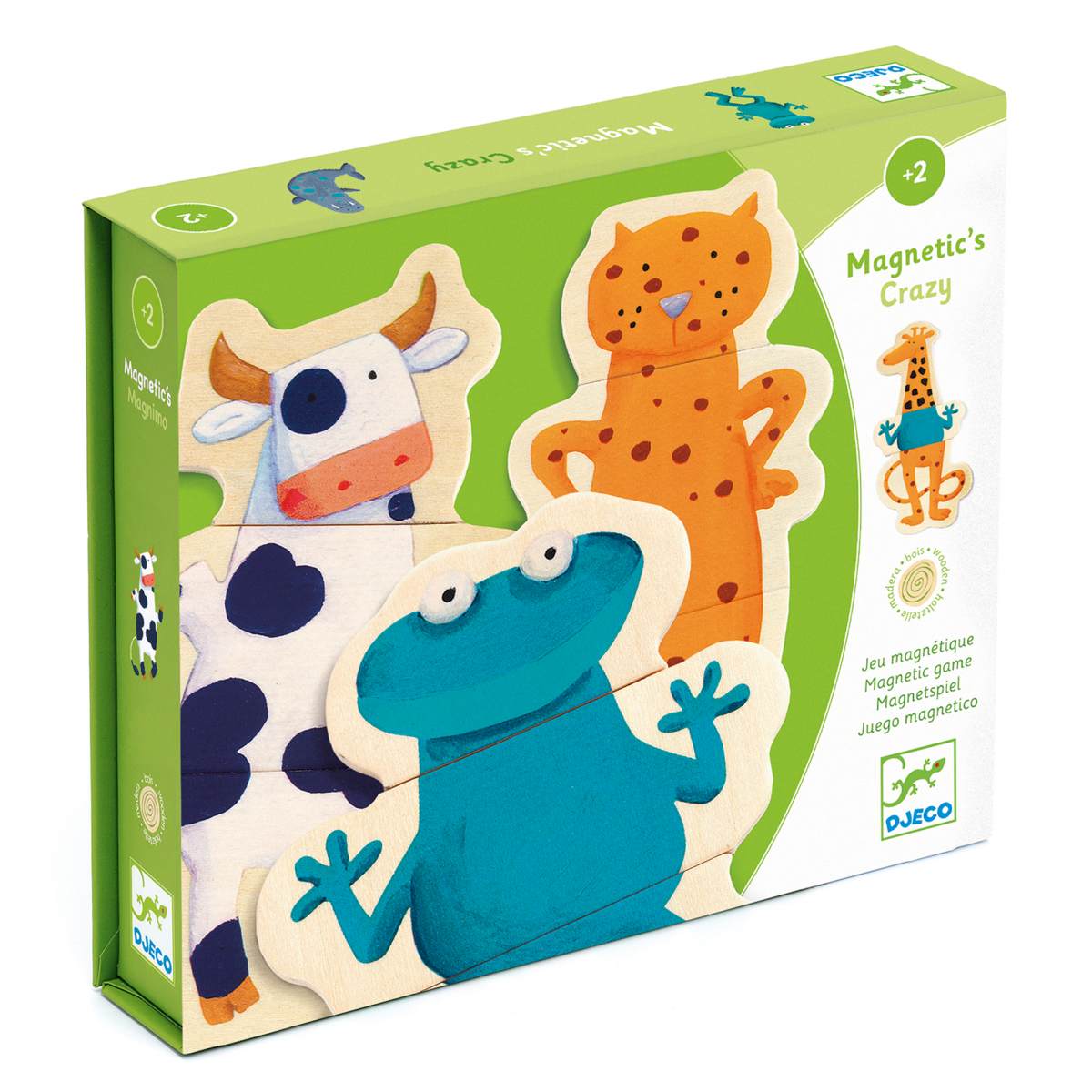 Magnetspiel mit 24 magnetische Holzteilen Tiere von Djeco