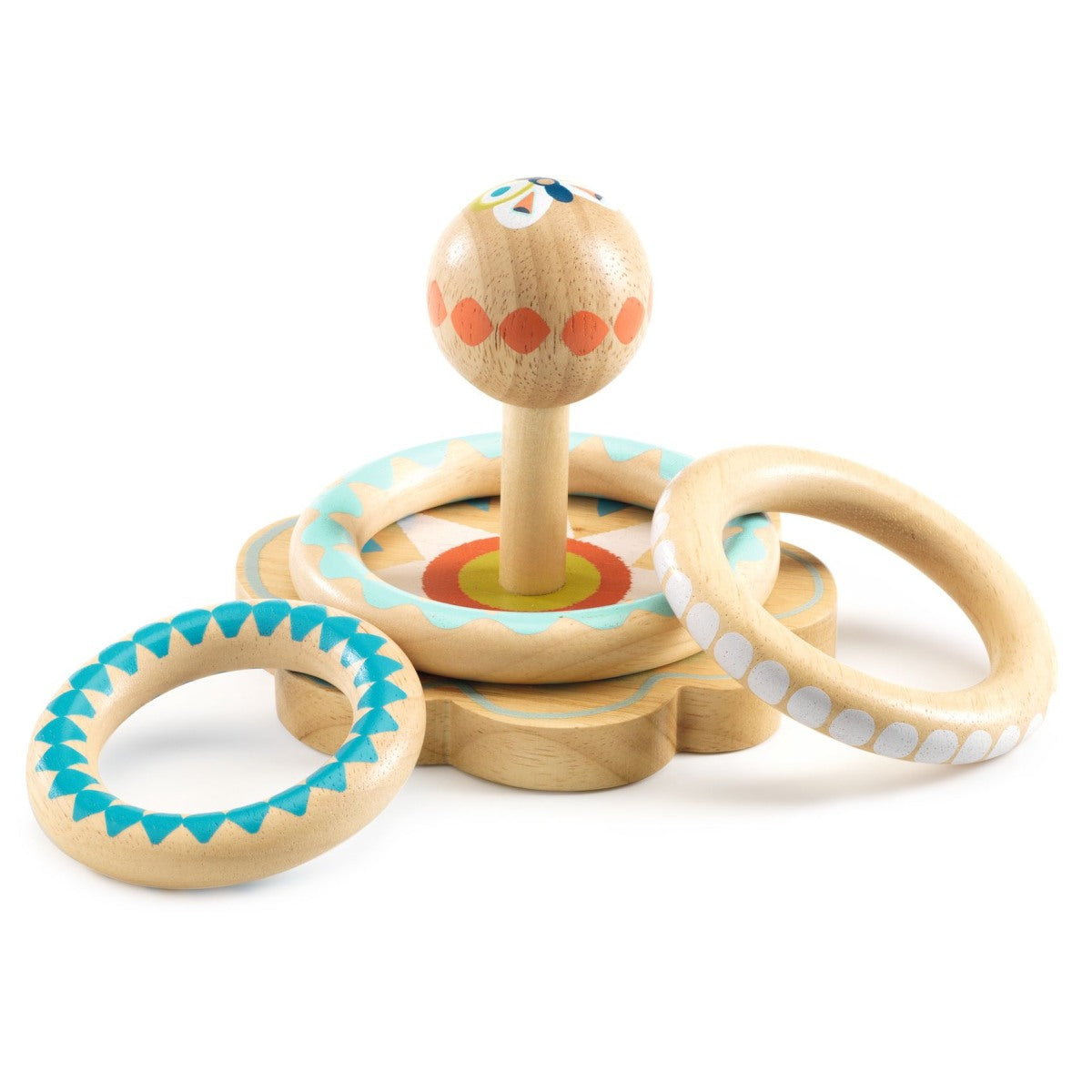 Steckspielzeug mit 3 Ringen aus Holz von Djeco