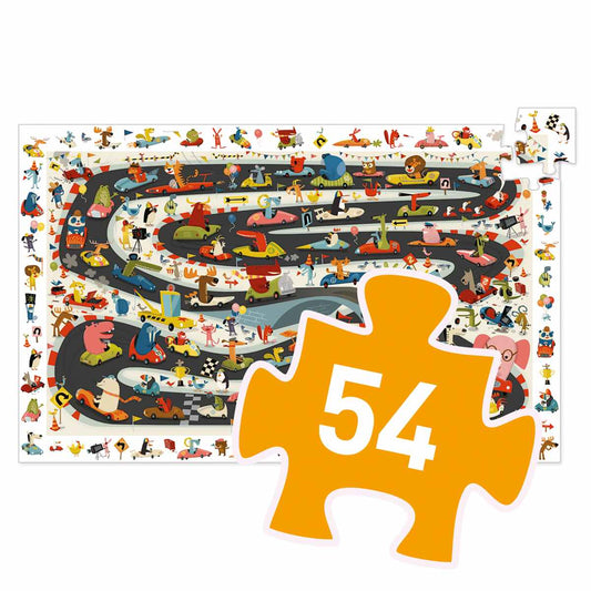 Wimmelpuzzle Autorennen 54 Teile