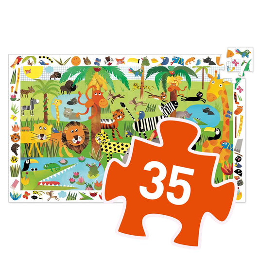 Wimmelpuzzle Dschungeltiere 35 Teile