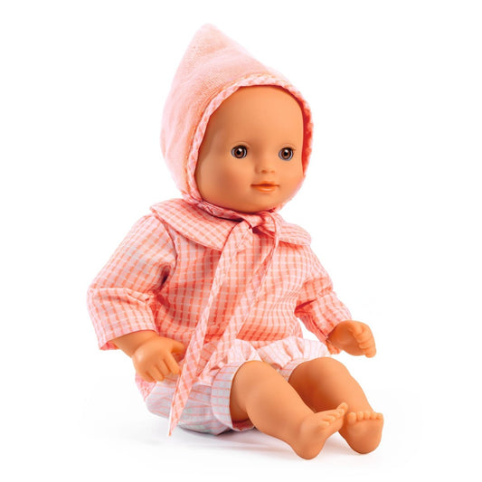 Babypuppe mit Hose Shirt und Mütze