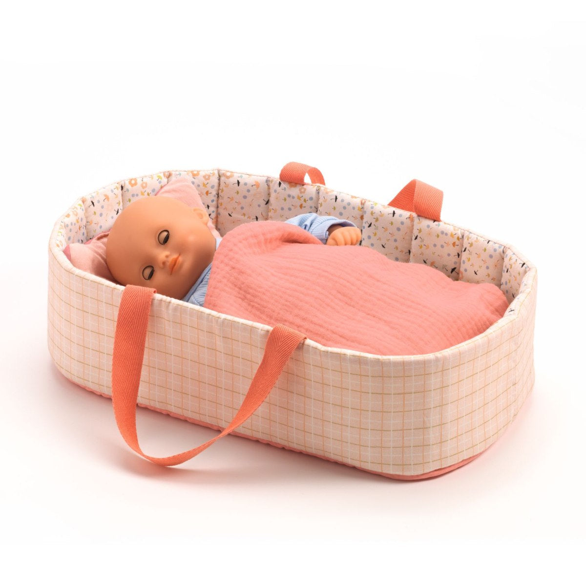 Puppenbett Tragetasche mit Kopfkissen und Decke