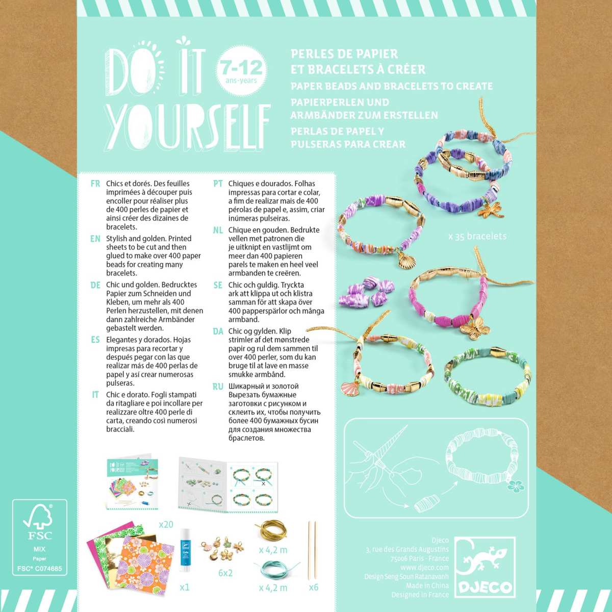 Schmuck basteln mit Papierperlen von Djeco