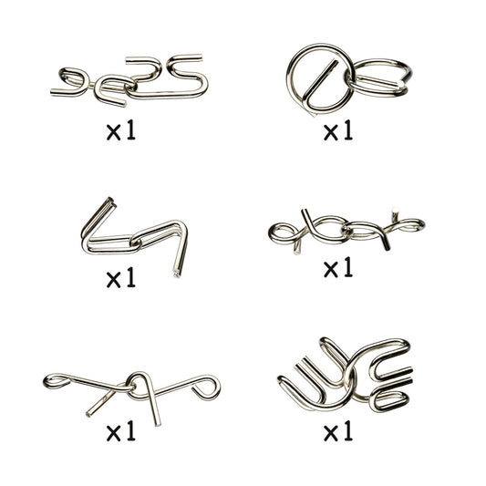 6 Knobelspiele aus Metall von Djeco