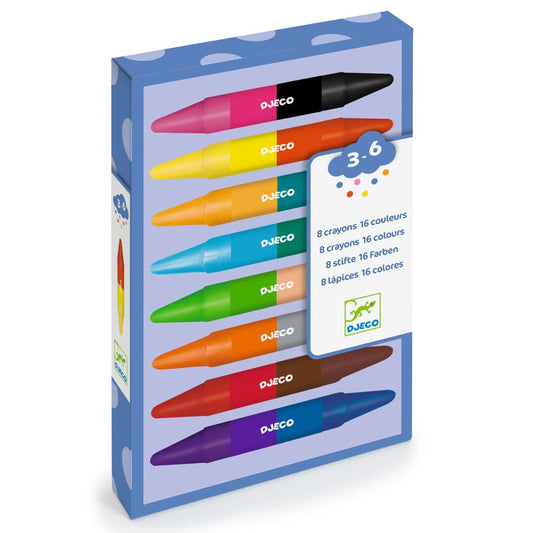 Doppelseitige Wachsmalstifte von Djeco