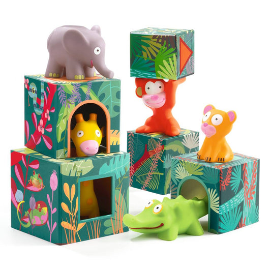 Stapelturm mit 5 Wildtieren von Djeco
