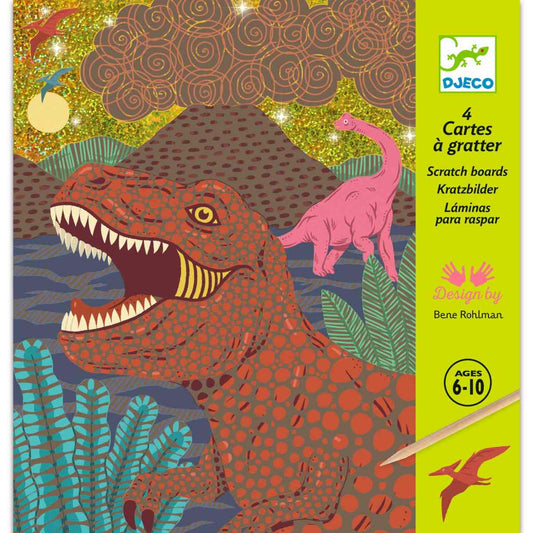 Kratzbilder Set Dinosaurier von Djeco