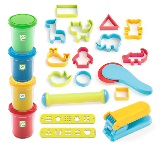 Starter Set Knete 4 Dosen und 15 Werkzeuge